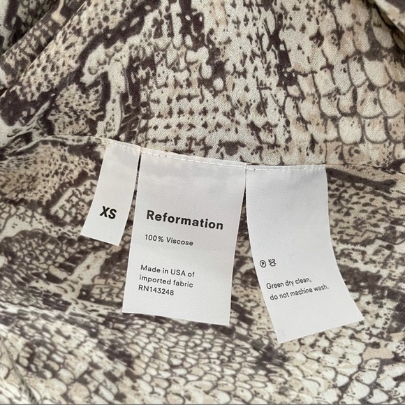 Reformation Jaz Wrap Midi Dress In Python - Picture 7 of 9